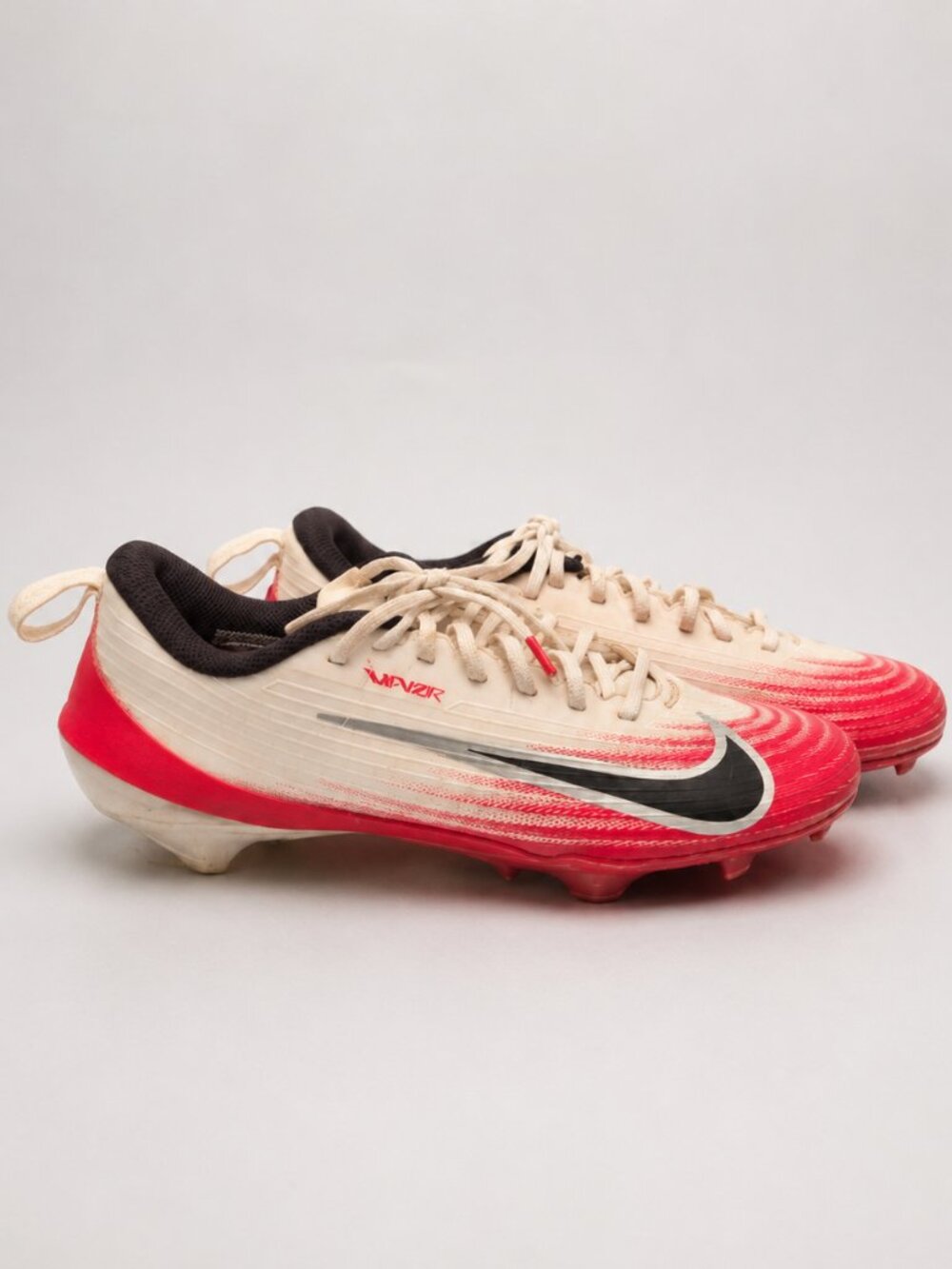 Nike Vapor Football Cleats White Red Black Men’s Size 10
